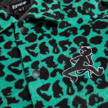 Load image into Gallery viewer, Ripntail Cheetah Coaches Jacket (Teal / Black)